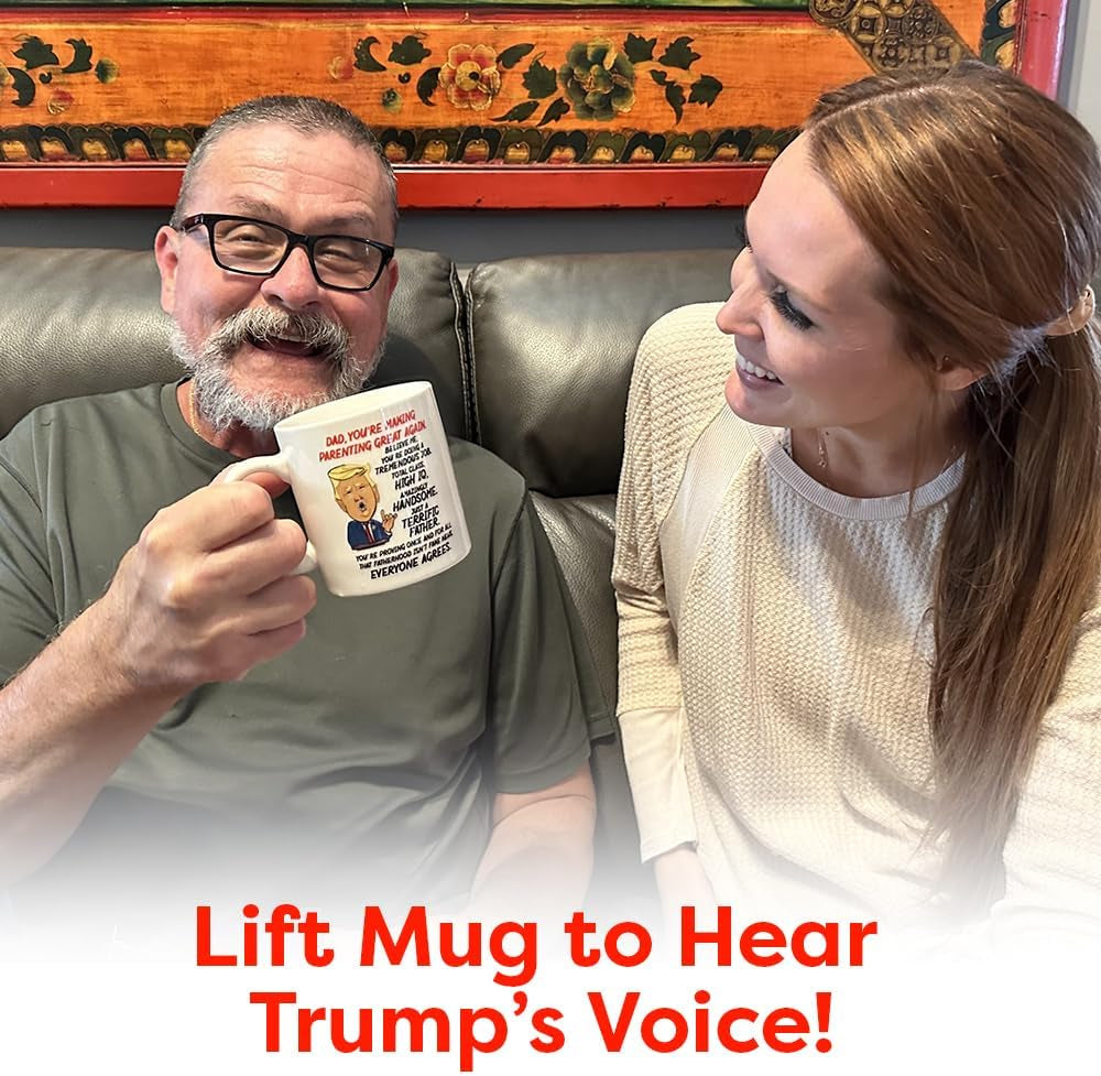 Talking Donald Trump Mug in His Real Voice, Surprise Dad with These Novelty Gifts, Unique Gifts for Men, Gifts for Dad, Dad Mug, Birthday Gift for Dad, Best Dad Mug, Trump Gifts, Donald Trump Gifts