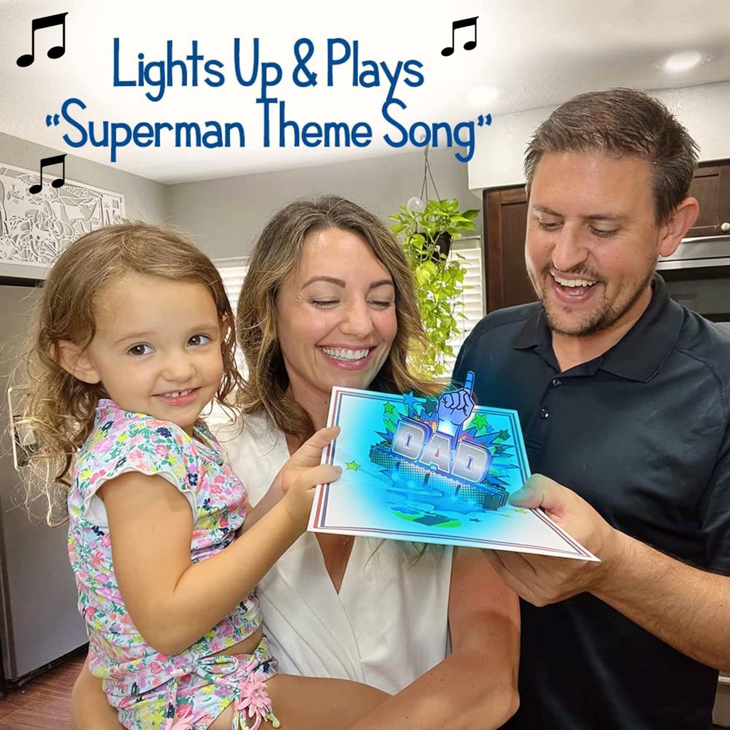 Father's Day Pop-Up Card with Superman Song 