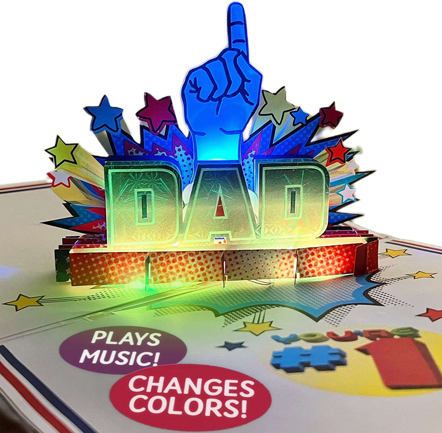 Father's Day Pop-Up Card with Superman Song 