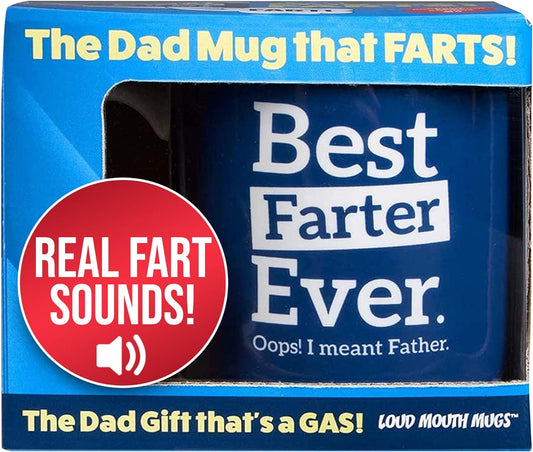 Farting Dad Coffee Mug - Best Farter Ever Oops I Meant Father - Funny Dad Mugs - 7 Fart Sounds - Fathers Day Mug - Father Gifts from Daughter Son & Wife - Mugs for Dad Birthday - Best Dad Mug